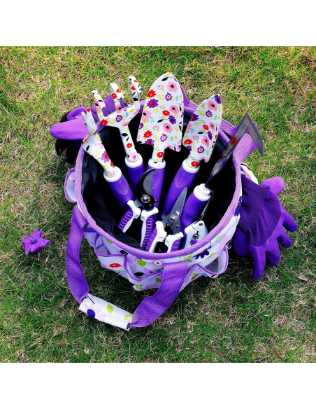 Juego de Herramientas de Jardinería Morado YANZI - Set Completo Juego de Herramientas de Jardinería Morado YANZI - Set Completo
