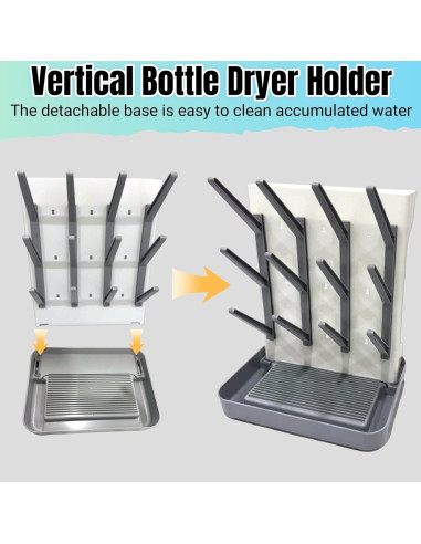 Organizador de Botellas Lizeisadi Azul - Soporte Vertical para Secado