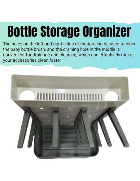 Organizador de Botellas Lizeisadi Azul - Soporte Vertical para Secado Organizador de Botellas Lizeisadi Azul - Soporte Vertical para Secado