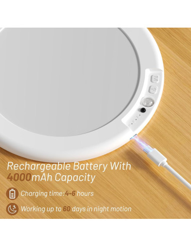 Luz de Techo Inalámbrica ANOTEK 19.05 cm con Sensor de Movimiento