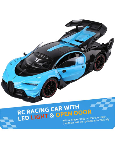 Coche RC Deportivo ROXIE Escala 1:14 2.4Ghz Azul con Puertas Abiertas