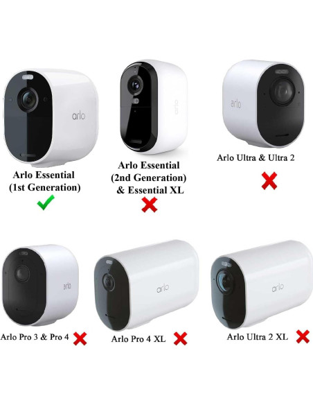 Funda de silicona Meffort Inc para cámara Arlo Essential - Negro Funda de silicona Meffort Inc para cámara Arlo Essential - Negro