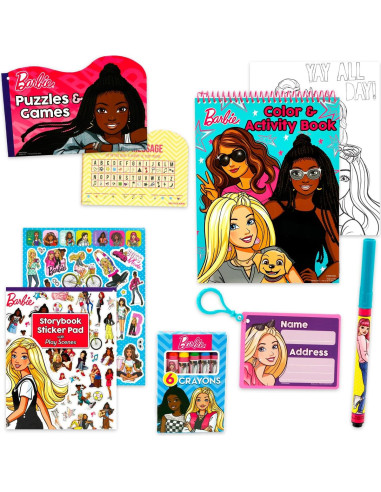 Conjunto de Actividades Barbie - Kit de Manualidades y Colorear