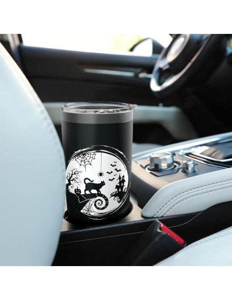 Taza Aislada de Acero Inoxidable Halloween Gato 591 ml Taza Aislada de Acero Inoxidable Halloween Gato 591 ml
