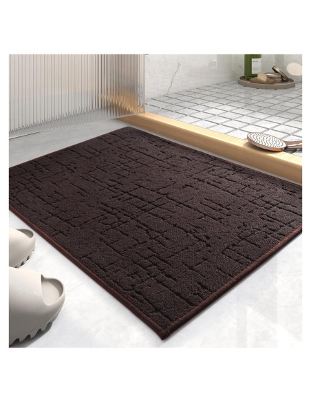 Alfombrilla de Baño AMOAMI Antideslizante 43x61cm Marrón Alfombrilla de Baño AMOAMI Antideslizante 43x61cm Marrón