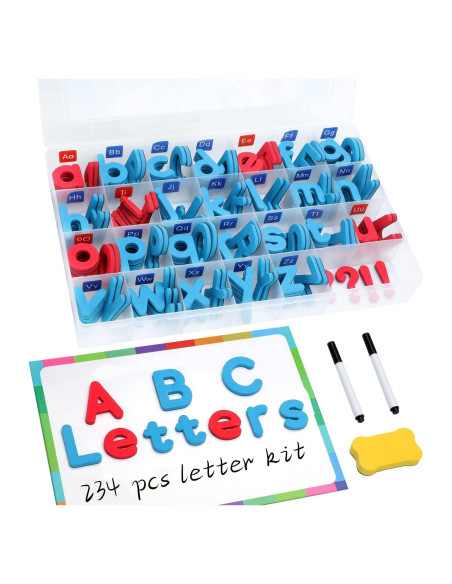 Kit de Letras Magnéticas RASSE 234 Piezas Alfabeto EVA Kit de Letras Magnéticas RASSE 234 Piezas Alfabeto EVA