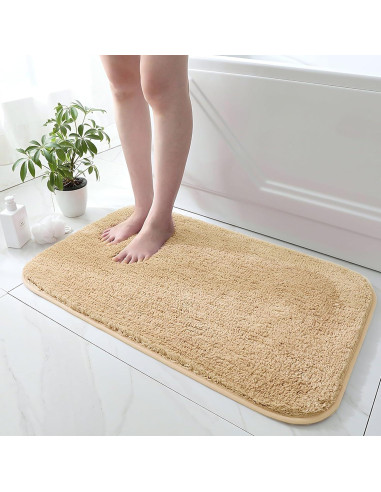Alfombra de baño antideslizante MATENGZIG 51x76 cm beige