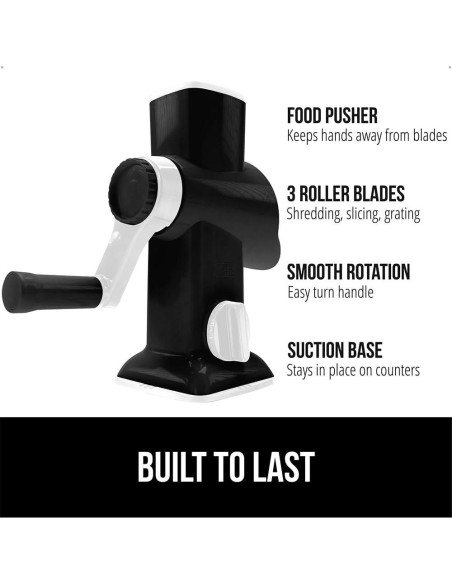 Rallador Rotativo Gorilla Grip Sin BPA - 3 Cuchillas Intercambiables Rallador Rotativo Gorilla Grip Sin BPA - 3 Cuchillas Intercambiables