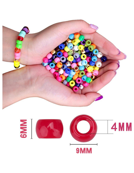 Kit de Pulseras de Cuentas GREENTIME 2000 Piezas 9mm 24 Colores Kit de Pulseras de Cuentas GREENTIME 2000 Piezas 9mm 24 Colores