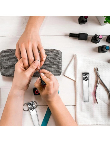 Paquete de 10 Cortauñas Rectos Natzerat de Acero Inoxidable