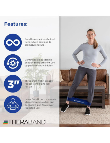 Juego de bandas de resistencia THERABAND 30 cm - 4 niveles
