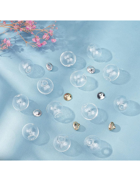 30pcs Mini Adornos de Vidrio PH PandaHall 20mm Transparentes 30pcs Mini Adornos de Vidrio PH PandaHall 20mm Transparentes