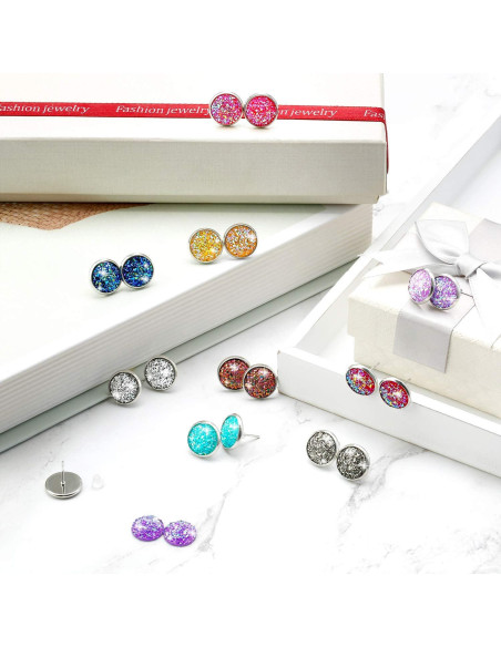 Kit de Joyería DIY Maitys 200 Pcs Cabochones Resina 8mm Kit de Joyería DIY Maitys 200 Pcs Cabochones Resina 8mm