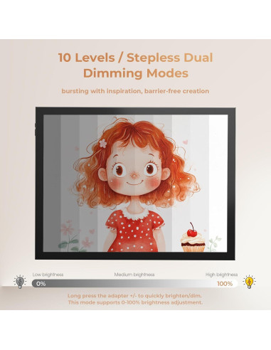 DONPODER A3 Luz Pad con Soporte Incorporado 42x32cm LED