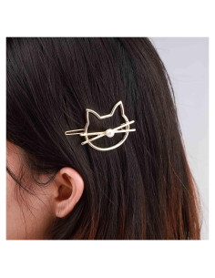 Clip para Cabello de Gato YienDoo Dorado Antideslizante