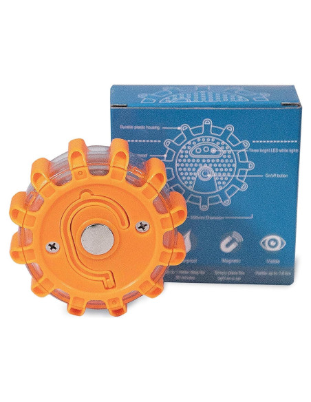 Flares LED de Emergencia Kitgo - 9 Modos, Impermeable, Naranja Flares LED de Emergencia Kitgo - 9 Modos, Impermeable, Naranja