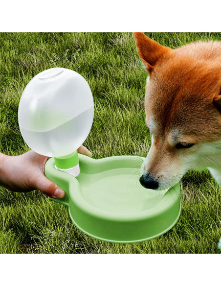 Botella de Agua para Mascotas MaxcGear 350ml Verde Plegable Botella de Agua para Mascotas MaxcGear 350ml Verde Plegable