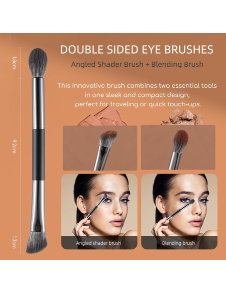 Conjunto de Brochas de Maquillaje ENERGY 4PCS Doble Cara con Estuche Conjunto de Brochas de Maquillaje ENERGY 4PCS Doble Cara con Estuche
