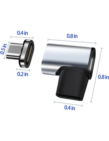 Adaptador USB C Magnético AUCON Max 100W Carga Rápida 10Gbps