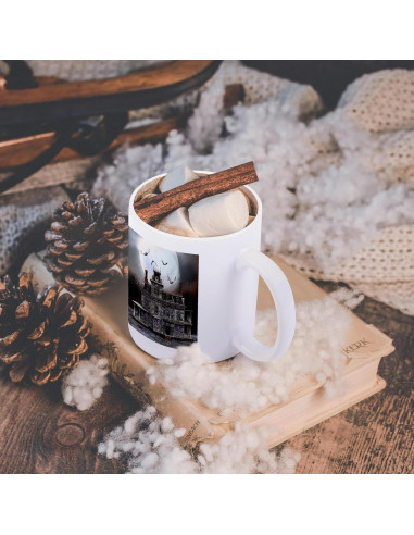 Taza de Café 3dRose 11oz (311ml) Halloween Casa Embrujada