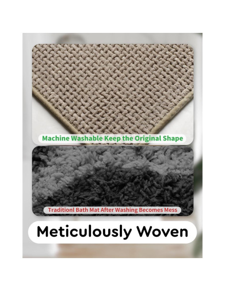 Alfombra de Baño Chenille Beige tchdio 0.46x1.50m Antideslizante Alfombra de Baño Chenille Beige tchdio 0.46x1.50m Antideslizante