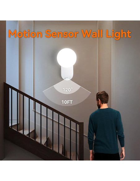 Luz de Pared Recargable con Sensor de Movimiento Gotopceed 400 Lúmenes Luz de Pared Recargable con Sensor de Movimiento Gotopceed 400 Lúmenes