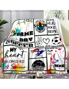 Manta de Fútbol MIBDDK 127x102 cm Franela Ultra Suave 2