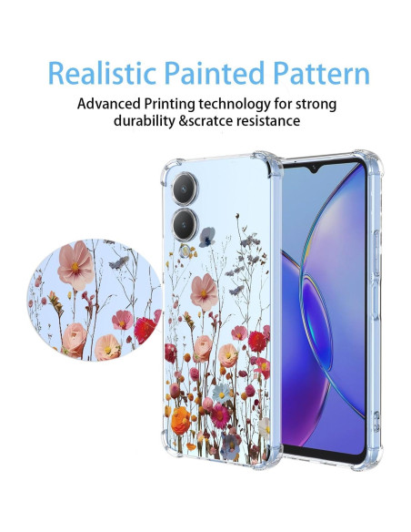 Funda Floral Vivo Y17S Y33T Y36 5G TPU Transparente Funda Floral Vivo Y17S Y33T Y36 5G TPU Transparente