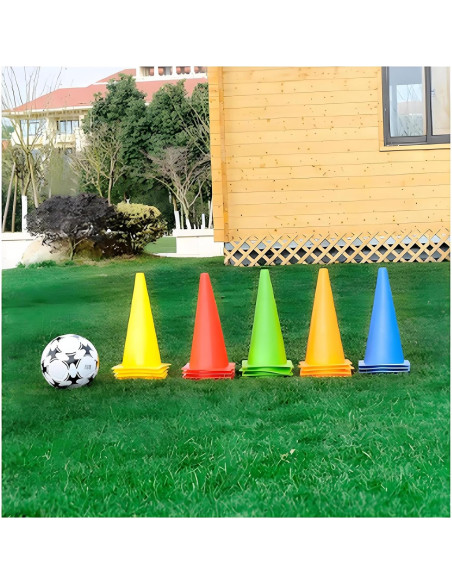 Conos de Fútbol ANSLYQA 23 cm - 20 Piezas con Bolsa Conos de Fútbol ANSLYQA 23 cm - 20 Piezas con Bolsa