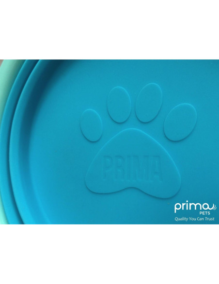 Cuenco Plegable de Silicona Prima Pets 1.5 Tazas Aqua - 2 Paquete Cuenco Plegable de Silicona Prima Pets 1.5 Tazas Aqua - 2 Paquete