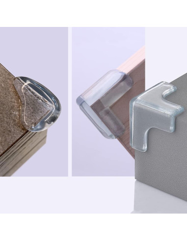 Protectores de Esquinas TANLOMY 12 Piezas Silicona Transparente