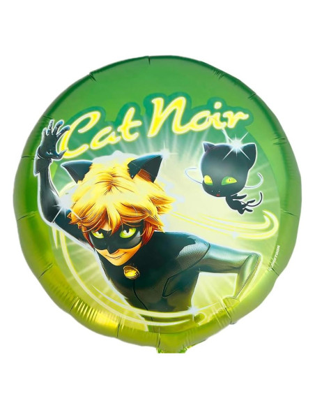 Paquete de 2 Globos de Helio Foil Cat Noir 50.8 cm - Miraculous Paquete de 2 Globos de Helio Foil Cat Noir 50.8 cm - Miraculous