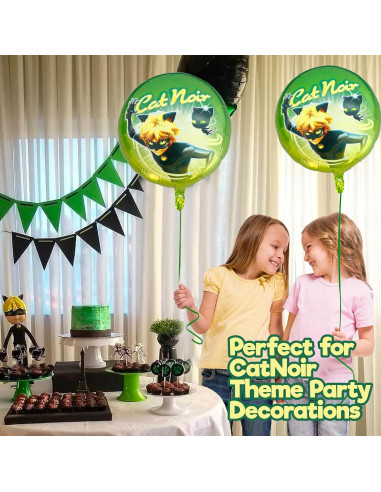 Paquete de 2 Globos de Helio Foil Cat Noir 50.8 cm - Miraculous