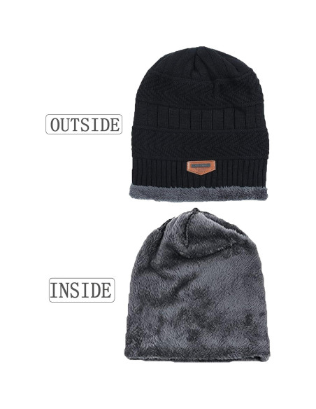 Gorras de Invierno Tejidas T WILKER + Bufanda Franela Niños 5-14 Años Gorras de Invierno Tejidas T WILKER + Bufanda Franela Niños 5-14 Años