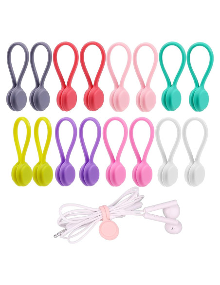 Clips Magnéticos de Silicona LUTER 16 Piezas 8 Colores Clips Magnéticos de Silicona LUTER 16 Piezas 8 Colores
