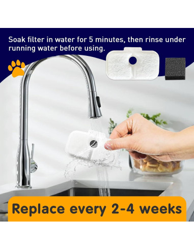 Filtros de Reemplazo para Fuente de Agua Petlibro - 8 Piezas