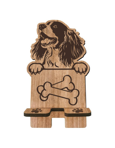 Soporte de Teléfono de Madera JCVUK Tema Perro Springer Spaniel
