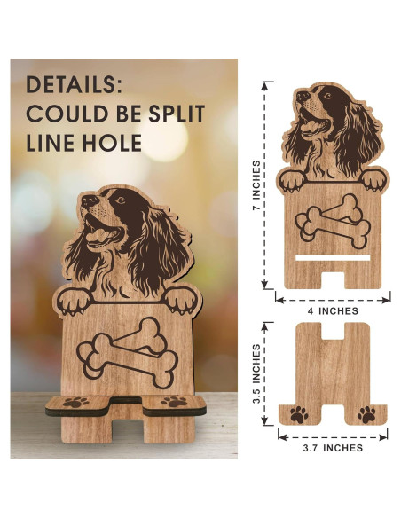 Soporte de Teléfono de Madera JCVUK Tema Perro Springer Spaniel Soporte de Teléfono de Madera JCVUK Tema Perro Springer Spaniel