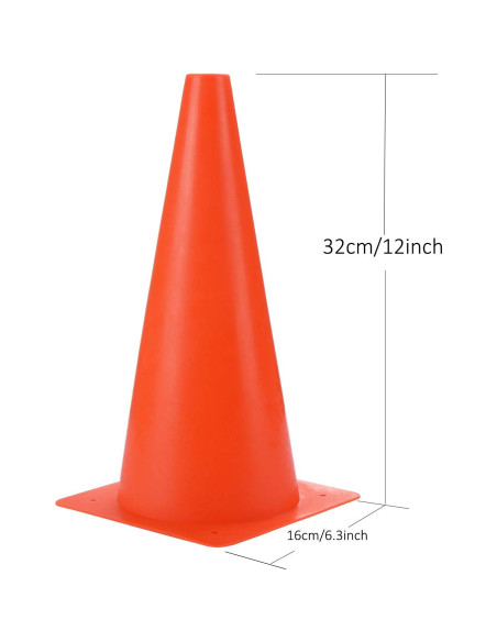 Conos de Entrenamiento Deportivo Alyoen 30 cm Naranjas - Paquete de 10 Conos de Entrenamiento Deportivo Alyoen 30 cm Naranjas - Paquete de 10