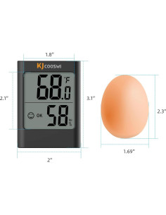 Medidor de Humedad y Temperatura Digital GOUSHIHUI MC30 - Paquete de 2 2