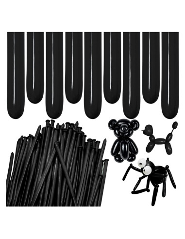 Globos Largos Negros 260Q ZBYDNG para Modelar Animales 100pcs