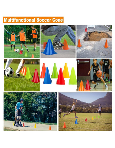 Conos de Entrenamiento de Agilidad AphroLin - 12 Piezas 17.78 cm