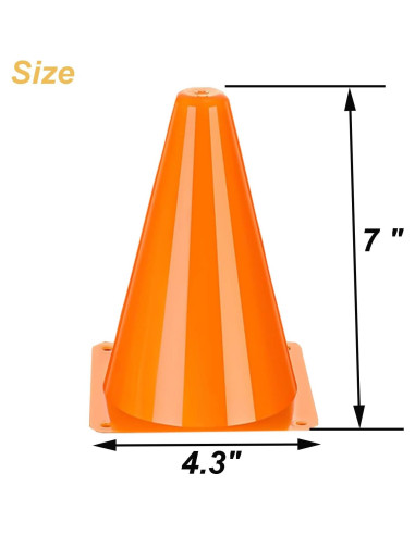 Conos de Entrenamiento de Agilidad AphroLin - 12 Piezas 17.78 cm