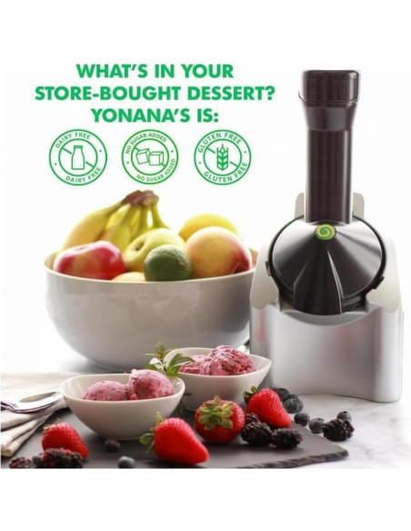 Máquina de Helado de Fruta Congelada Yonanas Clásica Vegana 0.5L Máquina de Helado de Fruta Congelada Yonanas Clásica Vegana 0.5L