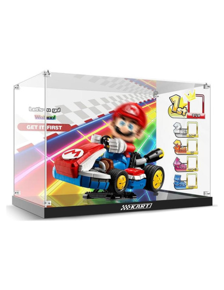 Caja de Exhibición Acrílica NAOCARD para Lego 72037 Mario Kart Caja de Exhibición Acrílica NAOCARD para Lego 72037 Mario Kart