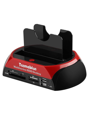Estación de Acoplamiento Tccmebius USB 2.0 para HDD/SSD 2.5"/3.5"