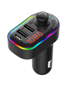 Transmisor FM Bluetooth 5.0 Eessley para coche con carga rápida