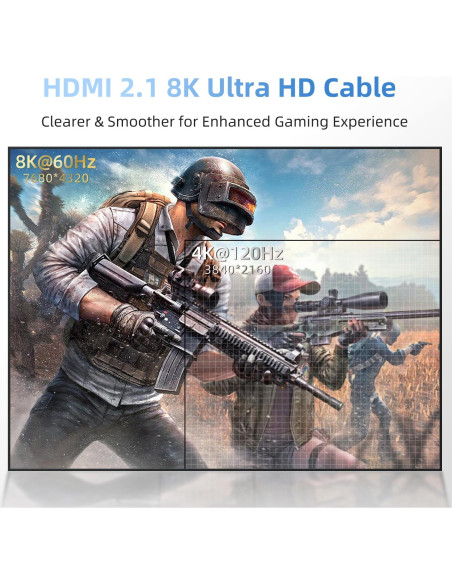 Cable HDMI 2.1 Diyanisly 4.5m 8K 60Hz Alta Velocidad Cable HDMI 2.1 Diyanisly 4.5m 8K 60Hz Alta Velocidad