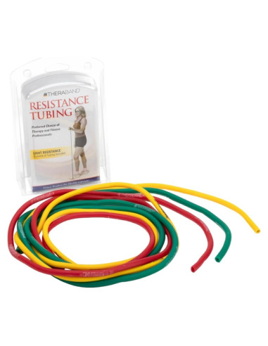Tubo de Resistencia Theraband Profesional 1.5m Amarillo Rojo Verde