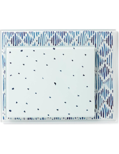 Set de Tablas de Cortar de Vidrio Lenox Blue Bay 2 Piezas